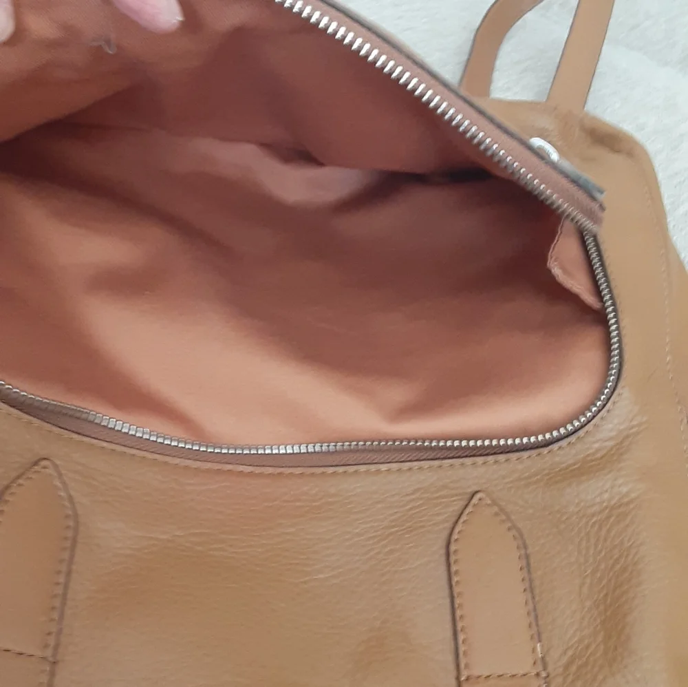 Fossil Riley English tan Leather Backpack